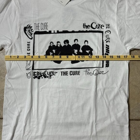 The Cure Logos Two-Sided Womens MEDIUM White T-Shirt New - Picture 2 of 8